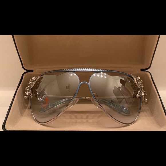 VALENTINO vintage butterfly aviators in blue - Picture 2 of 8